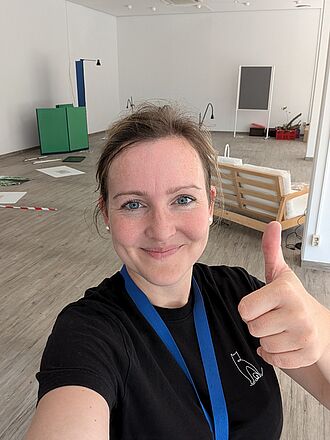 Aufbau JKI Pop-Up-Laden Kühn&Klug in der Quedlinburger Innenstadt.