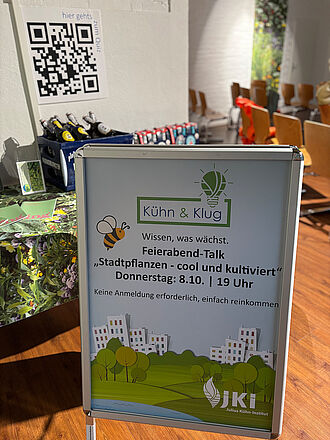 Hereinspaziert zum launigen Feier-Abend-Talk in Entspannter Atmosphäre... Foto: Sarah Barnert/JKI