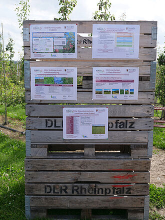 Informationen über FUBIOO finden die Interessierten direkt am Versuchsfeld. ©S. Ketterer/JKI-OW