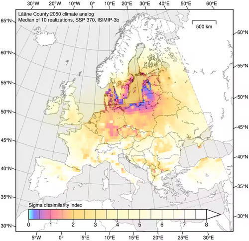 Abbildung 3.8 Läänemaa – CMIP6 / SSP 370