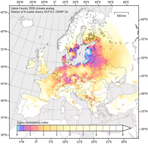 Abbildung 3.7 Läänemaa – CMIP5 / RCP 8.5