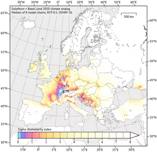 Abbildung 3.3 Schwarzbubenland – CMIP5 / RCP 8.5